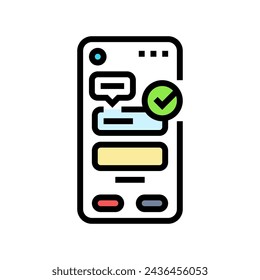 microcopy ux ui design color icon vector. microcopy ux ui design sign. isolated symbol illustration