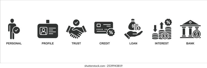 Microcredit banner web icon vector illustration concept with icon