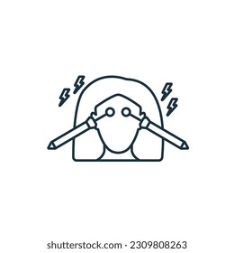 Microcurrents icon. Monochrome simple sign from cosmetology collection. Microcurrents icon for logo, templates, web design and infographics.