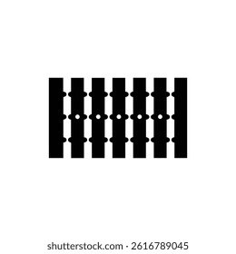 Microdata Icon with Grid Points and Bar - Black Filled