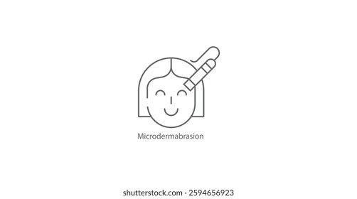 Microdermabrasion Skin Exfoliation Treatment Vector Illustration