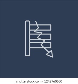 Microeconomics icon. Trendy flat vector line Microeconomics icon on dark blue background from Business  collection. 