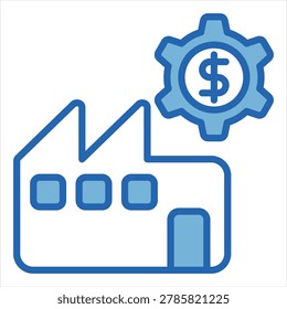 Microeconomics Single Icon Blue White