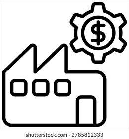 Microeconomics Single Icon Line Black