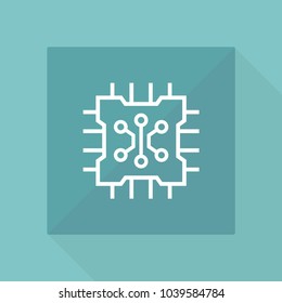 Microelectronic chipset vector icon