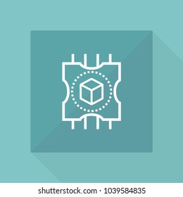 Microelectronic chipset vector icon