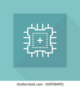 Microelectronic chipset vector icon