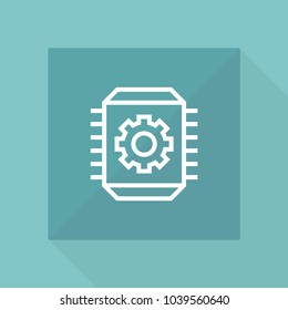 microelectronic device vector icon