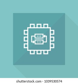 Microelectronic vector line icon