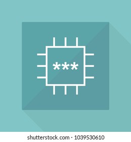 Microelectronic vector line icon