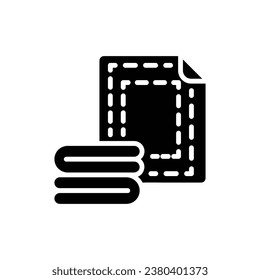 Microfiber Cloth Filled Icon Vector Illustration