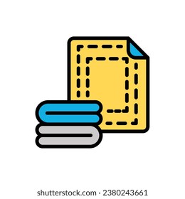 Ilustración de vectores de iconos de tela de microfibra