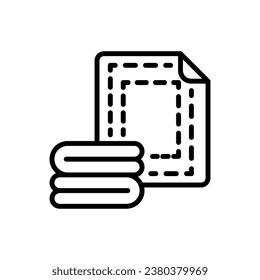Microfiber Cloth Outline Icon Vector Illustration