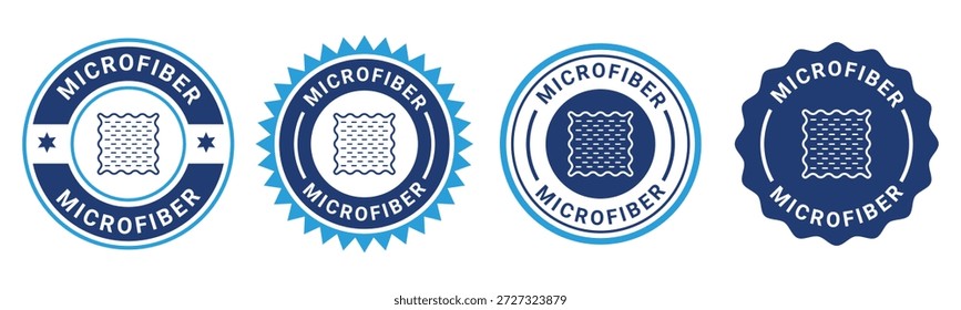 Microfiber Fabric Cleaning Performance Vector Badge