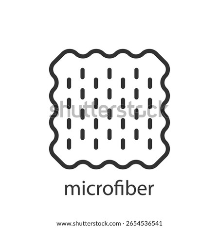 Microfiber, linear icon. Synthetic fine fiber textile. Line with editable stroke.