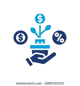Mikrofinanz-Symbol - gemischte Vektorgrafik