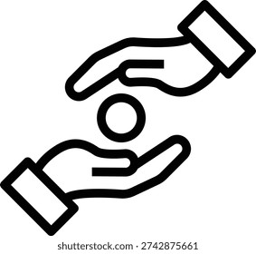 Microfinance Lending black Line icon