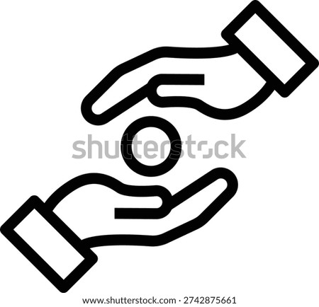 Microfinance Lending black Line icon