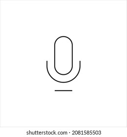 microfon, mic, podcast symbol icon line style graphic design vector