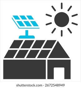 Microgrid Glyph Blue Grey Single Icon Illustration