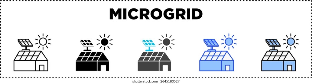 Microgrid Icon Pack Line Glyph