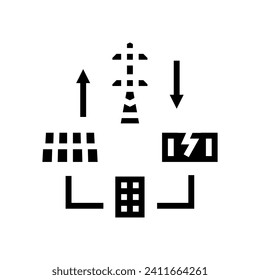 microgrids electric grid glyph icon vector. microgrids electric grid sign. isolated symbol illustration