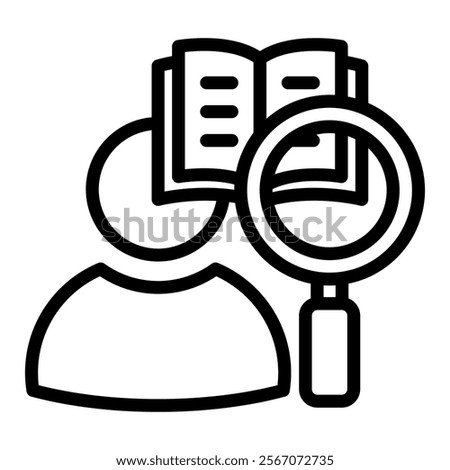 Microlearning Icon Lineal Style Vector Illustration