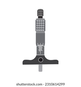 Mikrometer dicken Messgerät Symbol Vektorgrafik einfaches Design