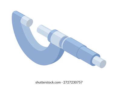 Micrometer - hand drawn isometric vector illustration.