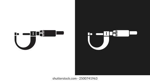 Micrometer icon line art vector