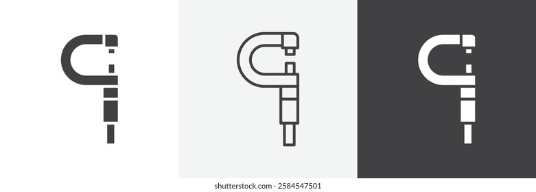 Micrometer icons graphics pack vectors.