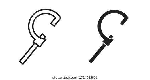 Design de logotipo de ícones de micrômetro, ícones de pictograma