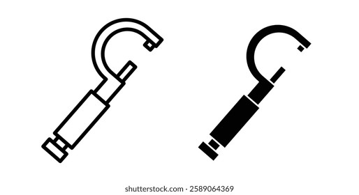 Micrometer icons thin line illustrations designs