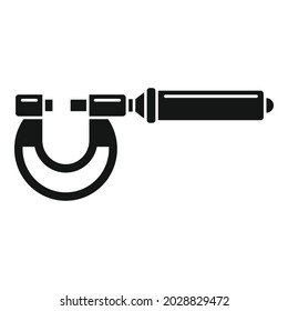 Micrometer measurement icon simple vector. Design caliper. Technical instrument