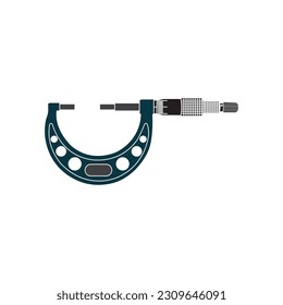 micrometer measuring instrument vector illustration design template