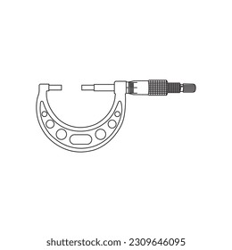plantilla de diseño de ilustración de vector de instrumentos de medición de micrometros