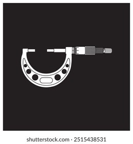 micrometer measuring instrument vector illustration design template