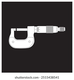 micrometer measuring instrument vector illustration design template