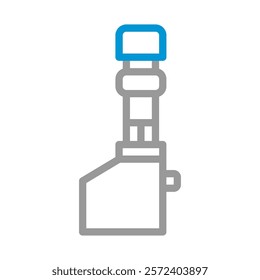 Micrometer tool icon. Concept of measurement, accuracy, and precision.