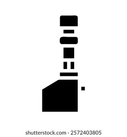 Micrometer tool icon for measuring. Concept of precision, accuracy, and measurement.