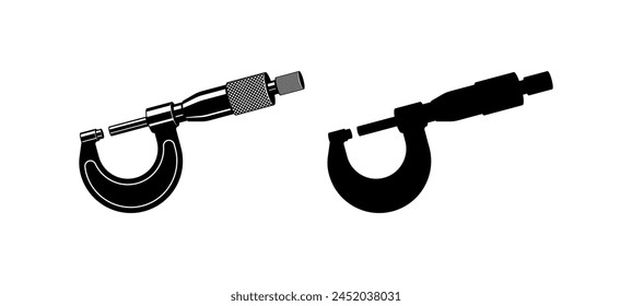 Micrometer vector isolated on white background.