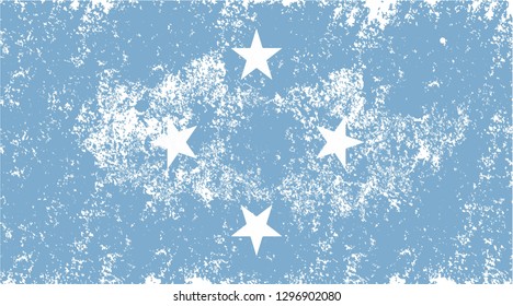 Micronesia Background flag, old stains Background design in flagging countries