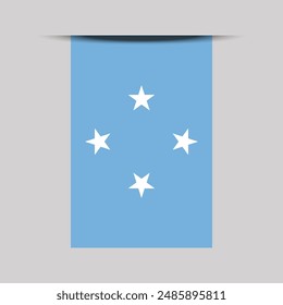 Micronesia Banner Flag Vector Illustration