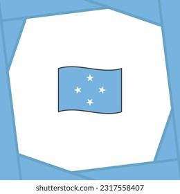 Micronesia Flag Abstract Background Design Template. Micronesia Independence Day Banner Social Media Post. Micronesia Banner