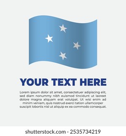 Micronesia Flag Banner Background Template