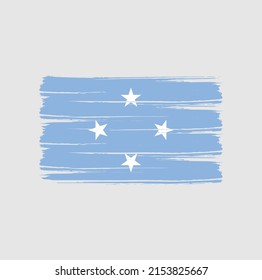 Micronesia Flag Brush. National Flag