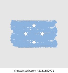 Flag Mikronesien Pinsel. Nationalflagge