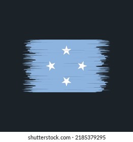 Pincel de bandera de Micronesia. Bandera nacional