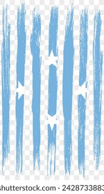 Micronesia flag with brush paint textured isolated  on png or transparent background. vector illustration