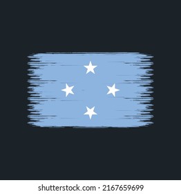 Micronesia Flag Brush Strokes. National Flag